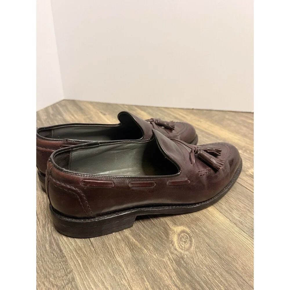 Vintage FootJoy Classics 9.5 D Burgundy Leather Tassel Loafers USA Old Money